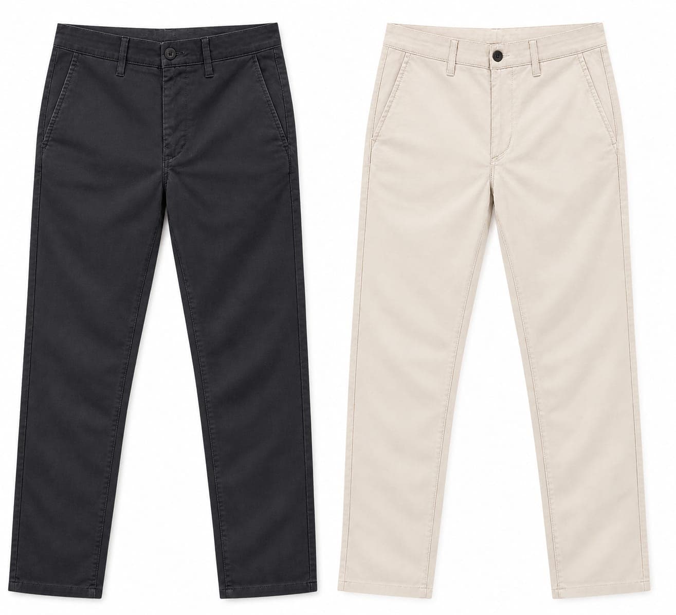 Charcoal and Bone Everyday Twill together