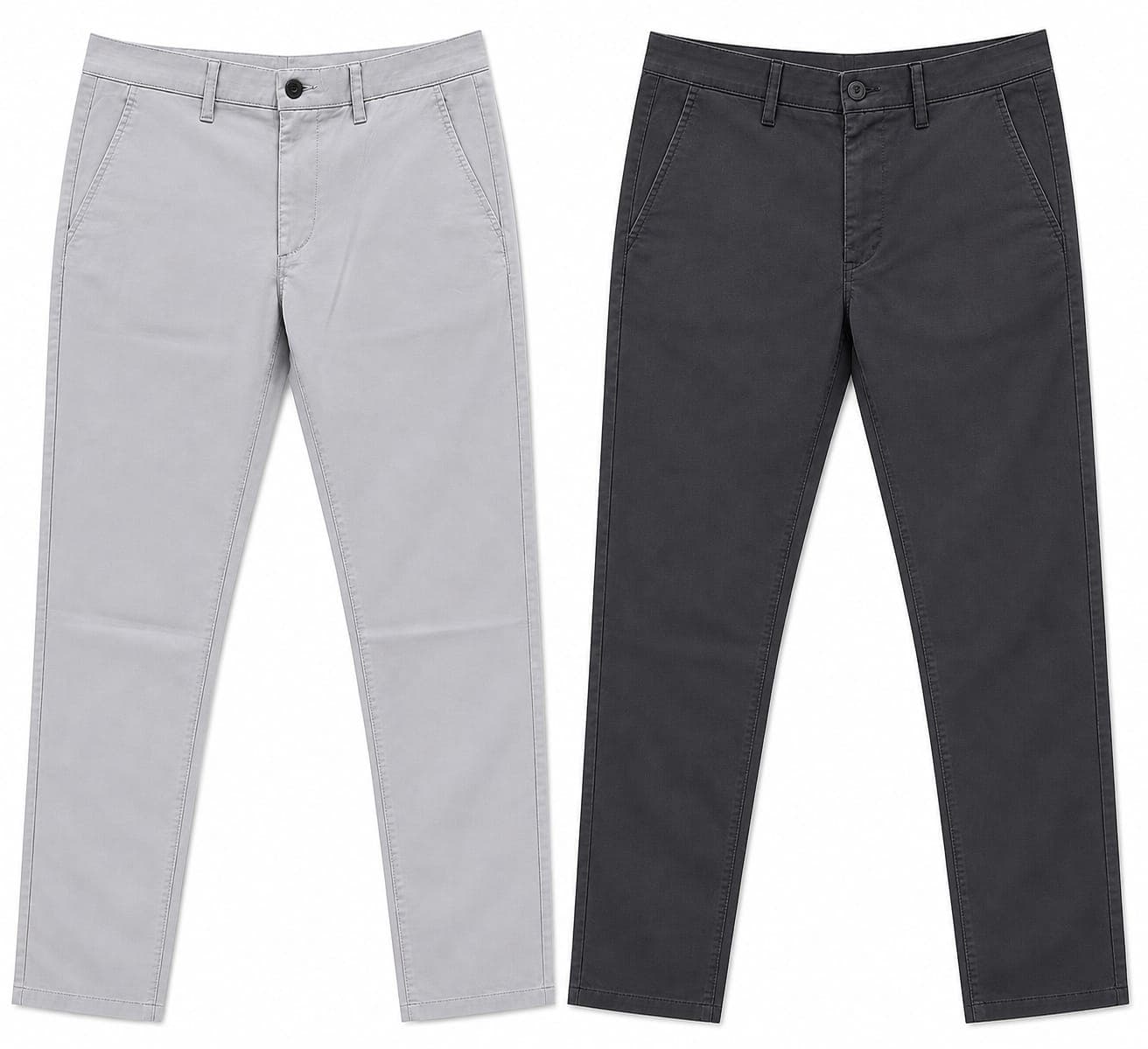 Stone Grey and Charcoal Everyday Twill together